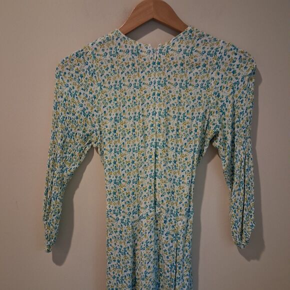 Faithfull the Brand Maud Midi Dress in Tilde Floral Print US Size 4 Preppy Work - Picture 9 of 11